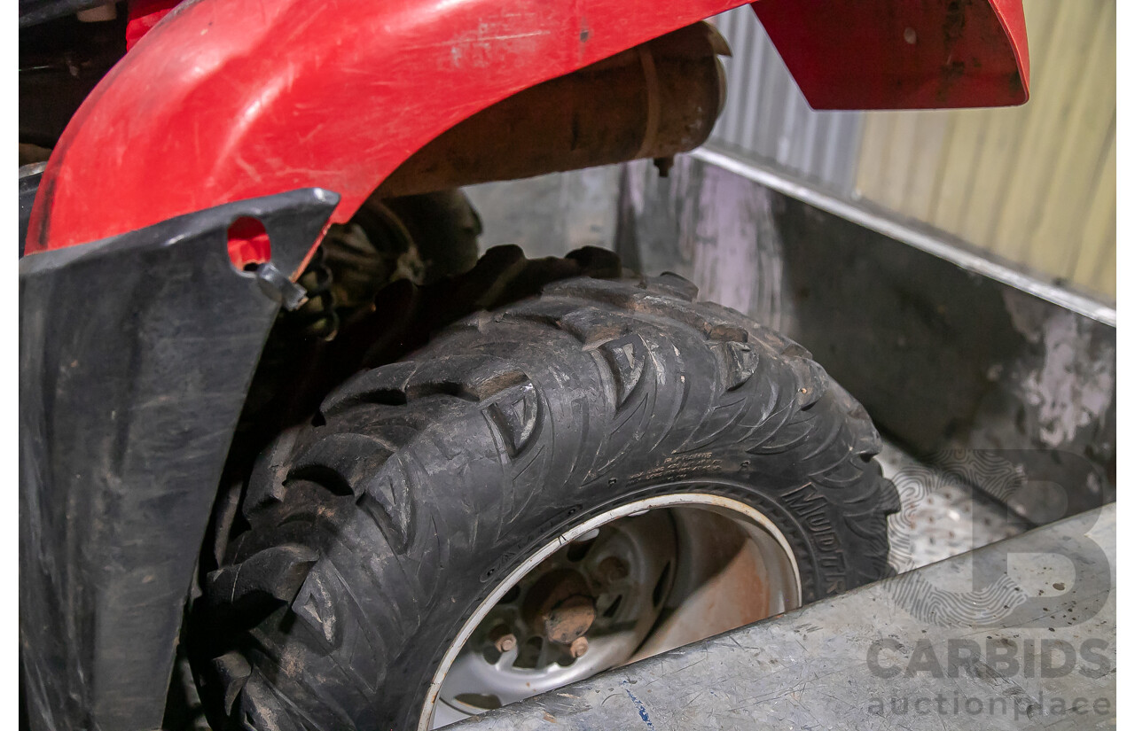 2012 Honda Foreman 500cc Quad Bike and 1995 200kg Galvanized Trailer