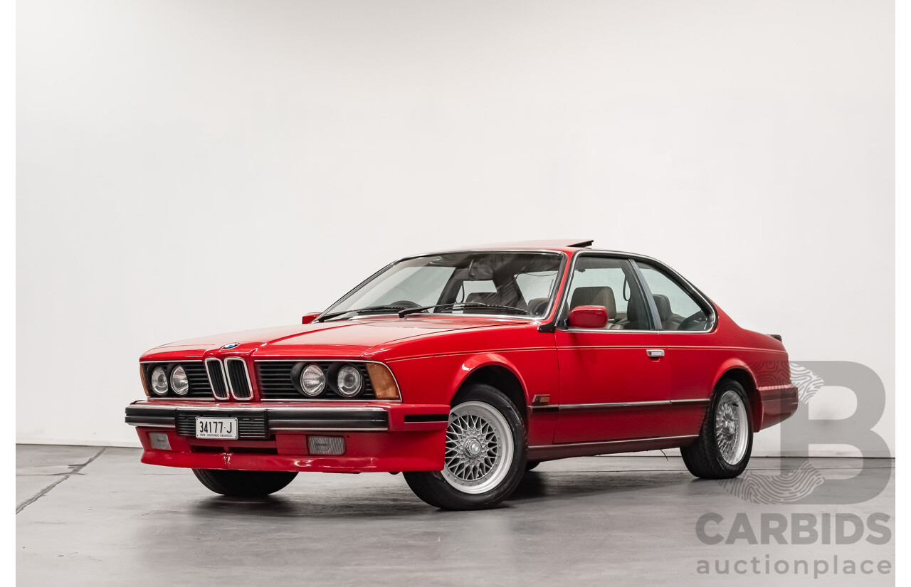 1/1989 BMW 635 CSi Highline E24 Series 3 2d Coupe Cinnabar Red 3.4L - Australian Delivered