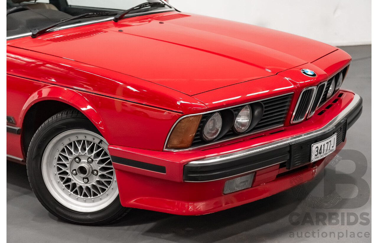 1/1989 BMW 635 CSi Highline E24 Series 3 2d Coupe Cinnabar Red 3.4L - Australian Delivered