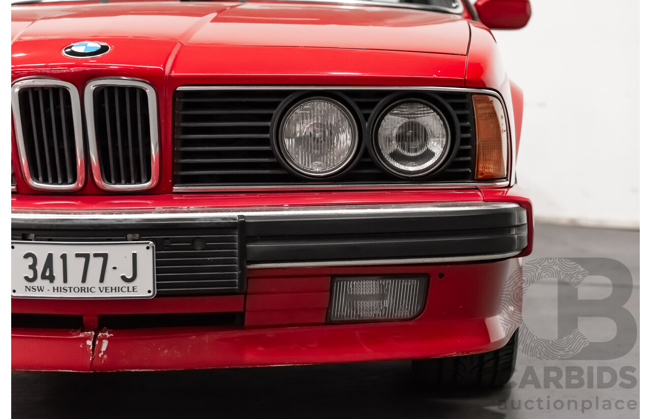 1/1989 BMW 635 CSi Highline E24 Series 3 2d Coupe Cinnabar Red 3.4L - Australian Delivered
