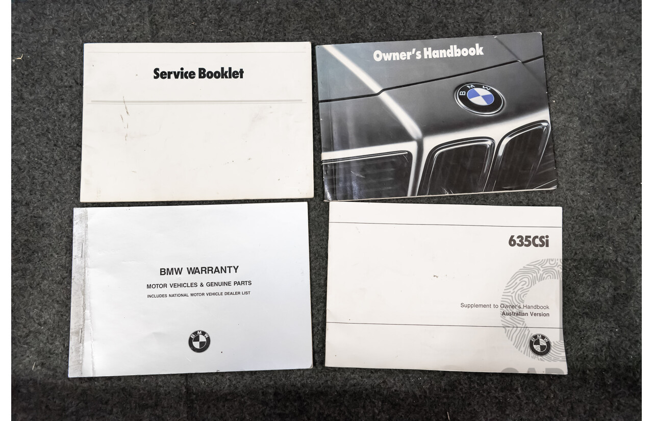 1/1989 BMW 635 CSi Highline E24 Series 3 2d Coupe Cinnabar Red 3.4L - Australian Delivered