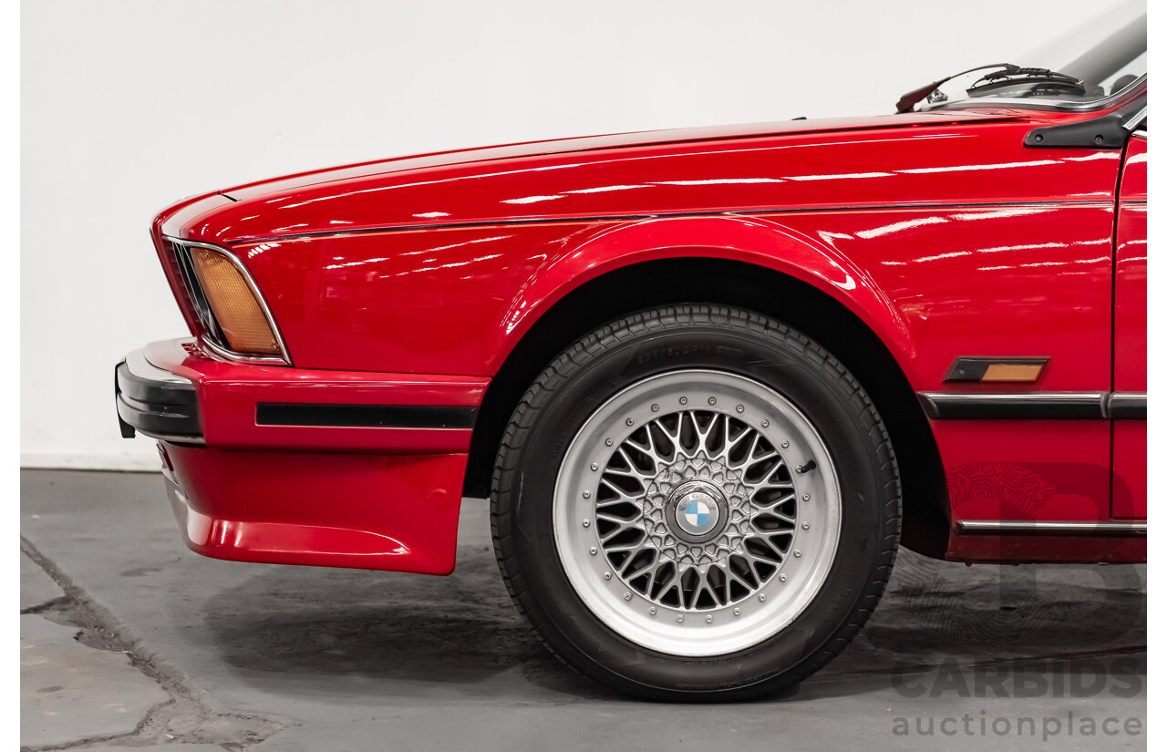 1/1989 BMW 635 CSi Highline E24 Series 3 2d Coupe Cinnabar Red 3.4L - Australian Delivered