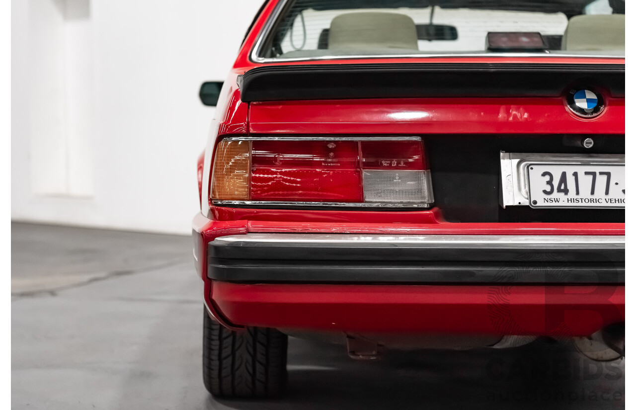 1/1989 BMW 635 CSi Highline E24 Series 3 2d Coupe Cinnabar Red 3.4L - Australian Delivered