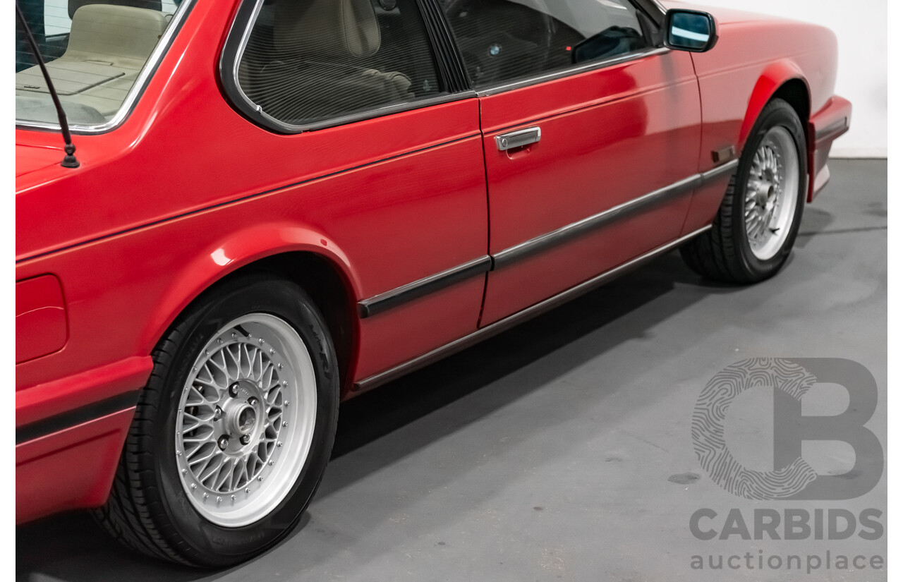 1/1989 BMW 635 CSi Highline E24 Series 3 2d Coupe Cinnabar Red 3.4L - Australian Delivered