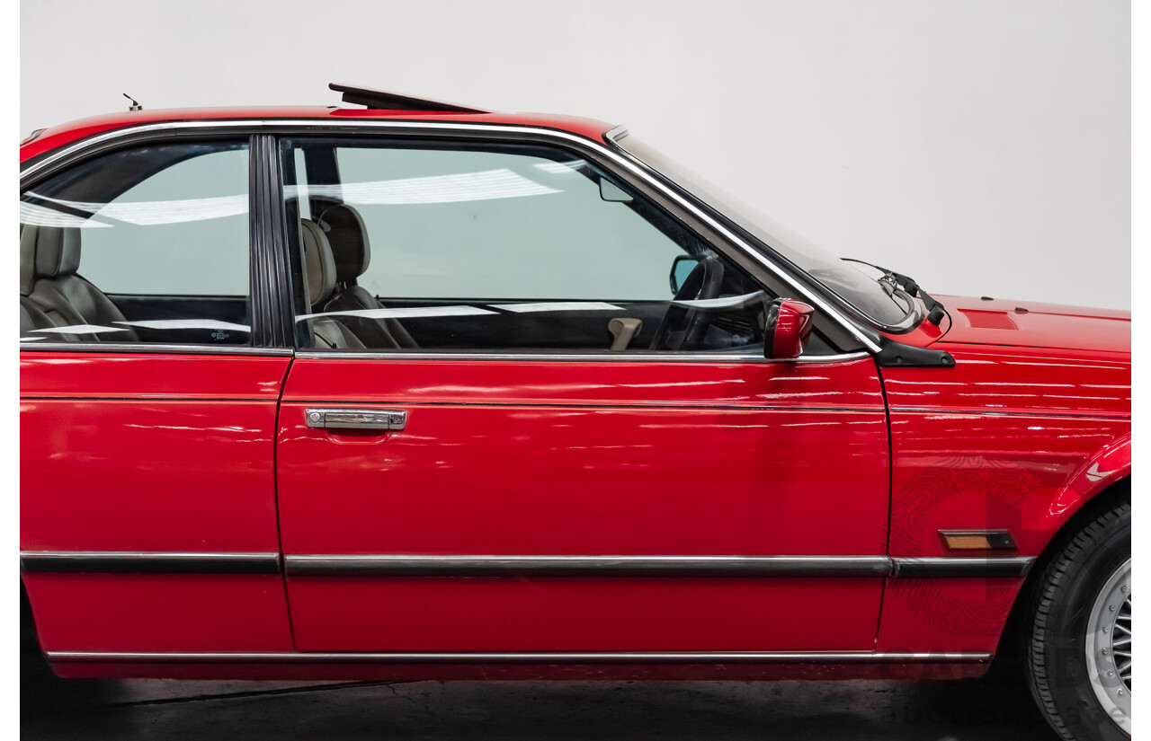 1/1989 BMW 635 CSi Highline E24 Series 3 2d Coupe Cinnabar Red 3.4L - Australian Delivered