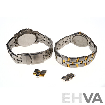 Krug-Baumen Sports Master Chronograph Watch Serviced in Original Presentation Box with Krug-Baumen Diamond Regatta Watch