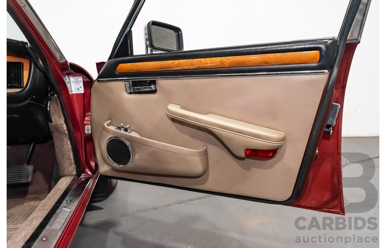 12/1985 Jaguar XJ6 Sovereign 4.2 4d Sedan Cranberry Red 4.2L