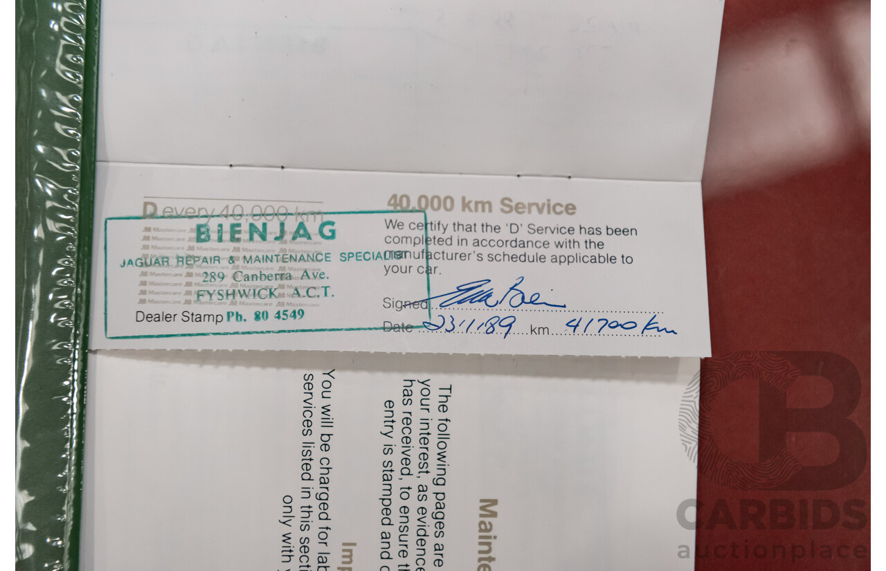 12/1985 Jaguar XJ6 Sovereign 4.2 4d Sedan Cranberry Red 4.2L