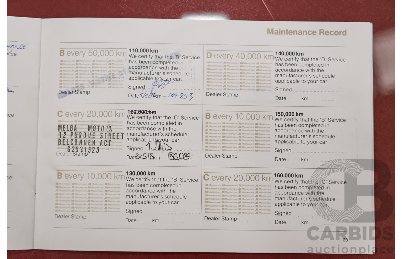 12/1985 Jaguar XJ6 Sovereign 4.2 4d Sedan Cranberry Red 4.2L