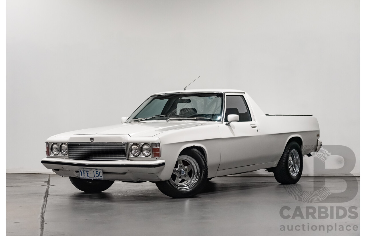02/1976 Holden HJ Utility (On WB Chassis) 2d Utility White V8 5.0L - Modified & Engineered