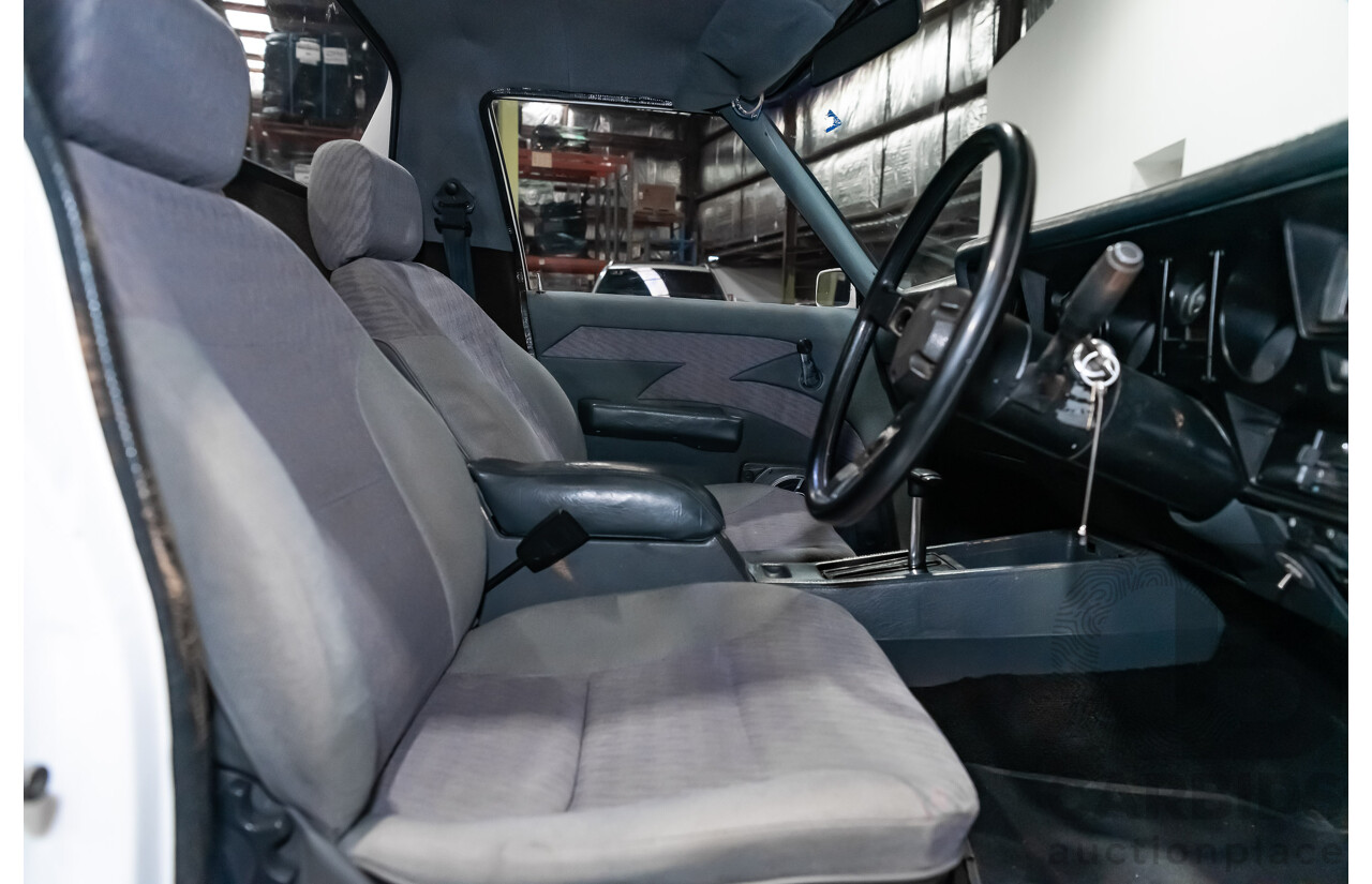 02/1976 Holden HJ Utility (On WB Chassis) 2d Utility White V8 5.0L - Modified & Engineered