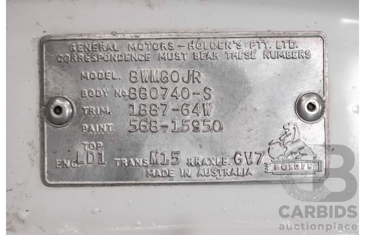 02/1976 Holden HJ Utility (On WB Chassis) 2d Utility White V8 5.0L - Modified & Engineered