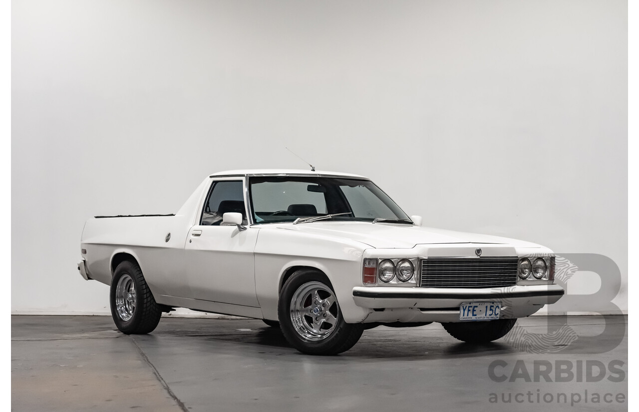 02/1976 Holden HJ Utility (On WB Chassis) 2d Utility White V8 5.0L - Modified & Engineered