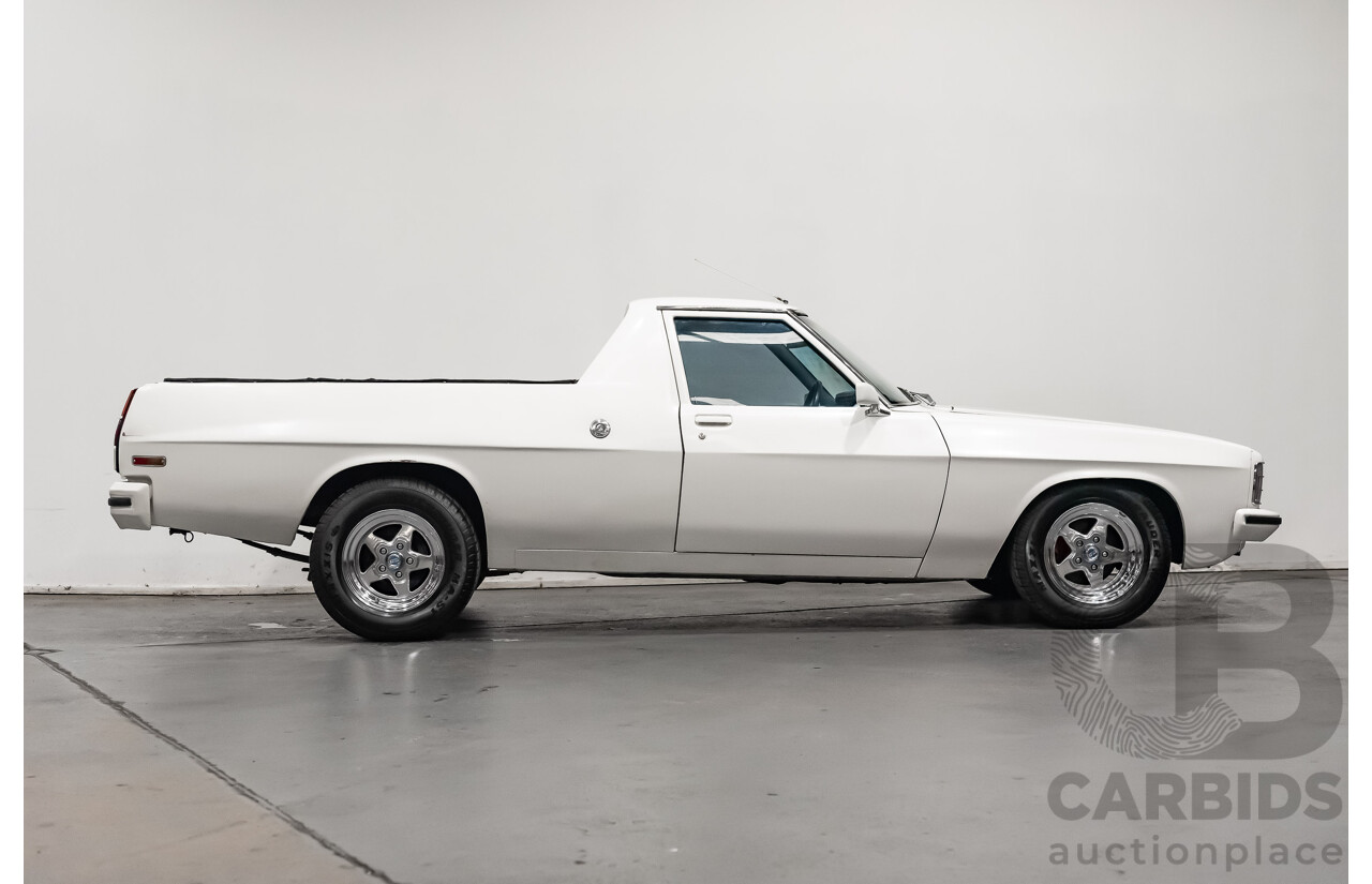02/1976 Holden HJ Utility (On WB Chassis) 2d Utility White V8 5.0L - Modified & Engineered
