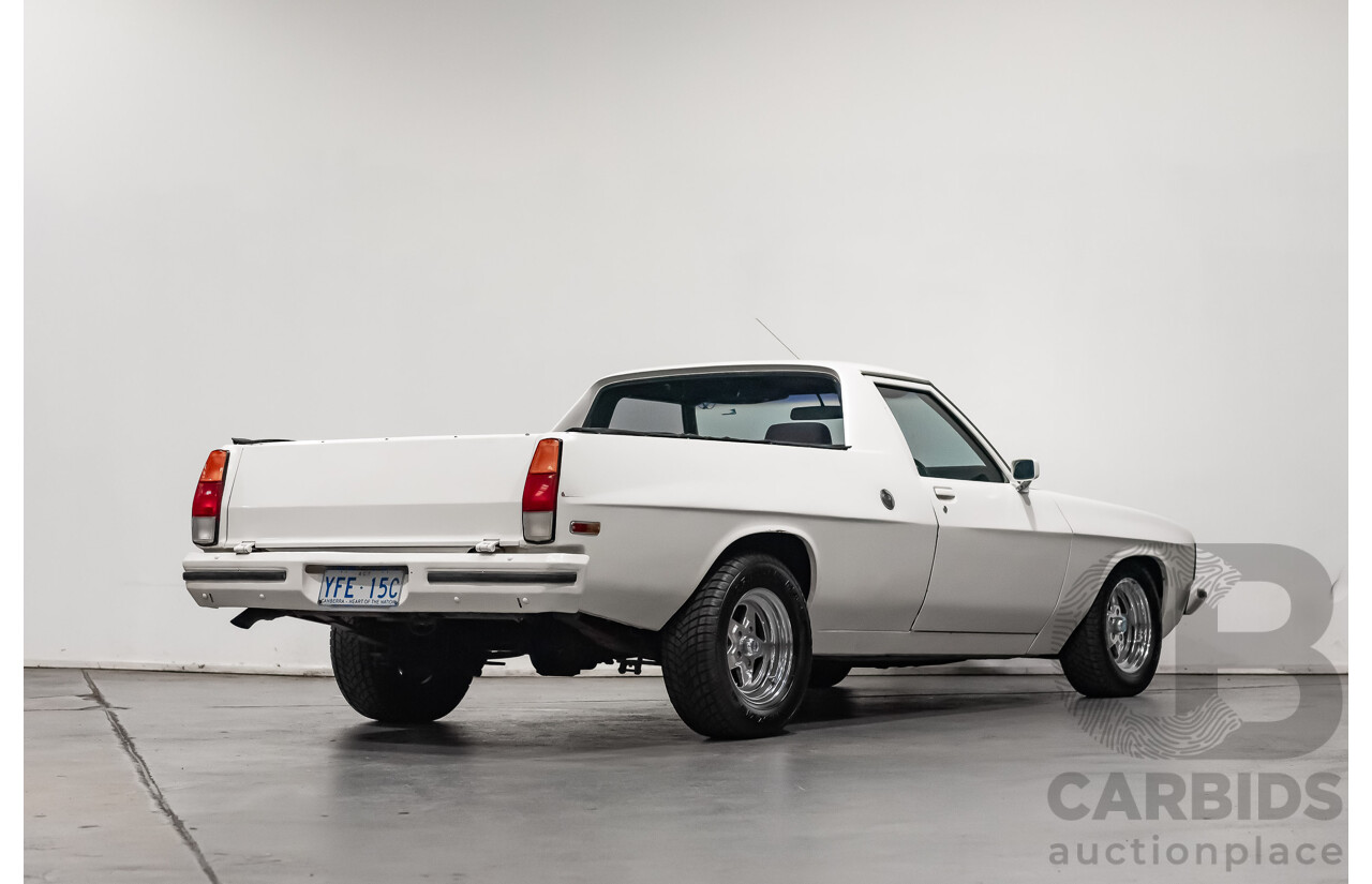 02/1976 Holden HJ Utility (On WB Chassis) 2d Utility White V8 5.0L - Modified & Engineered