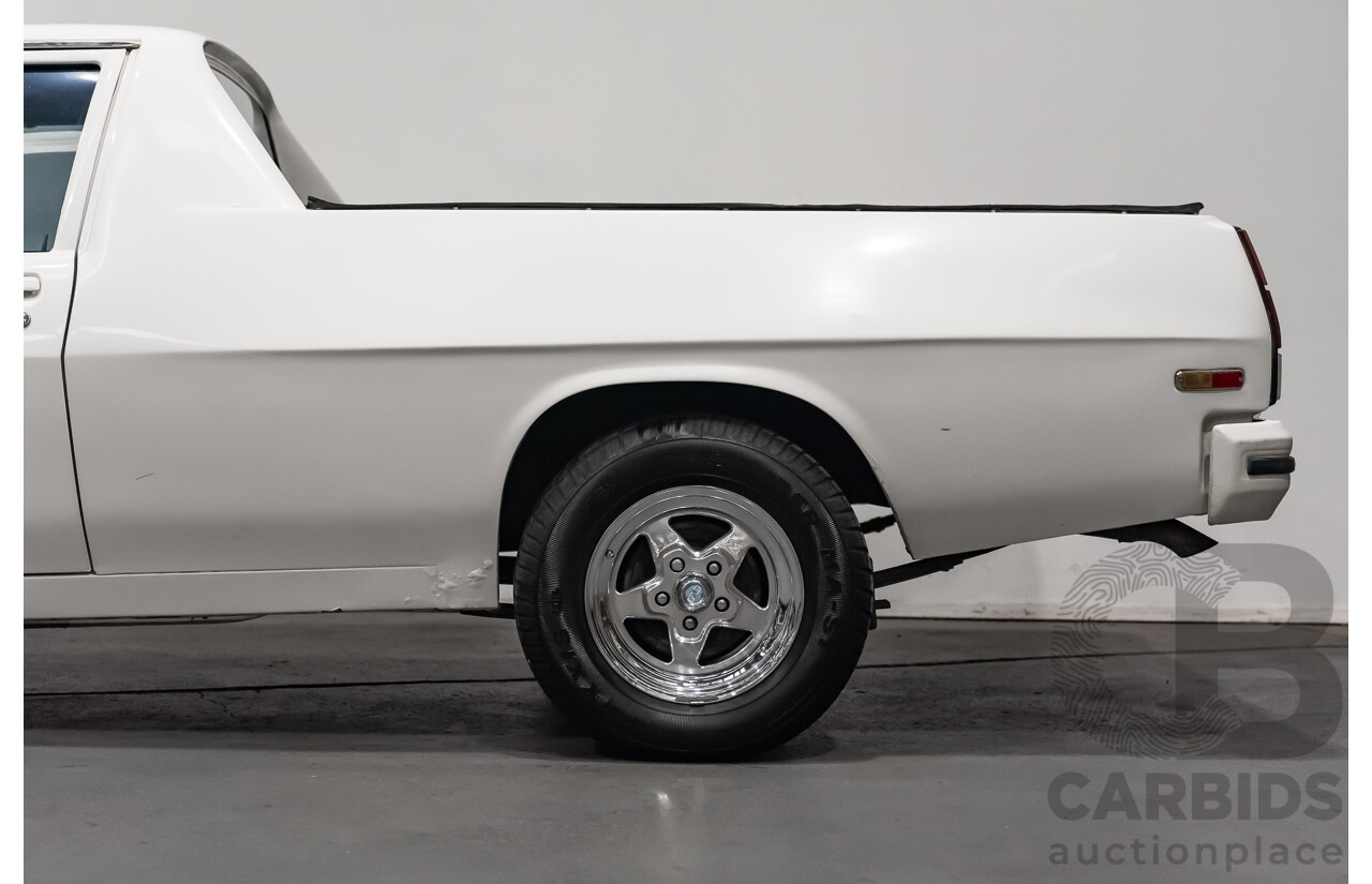 02/1976 Holden HJ Utility (On WB Chassis) 2d Utility White V8 5.0L - Modified & Engineered