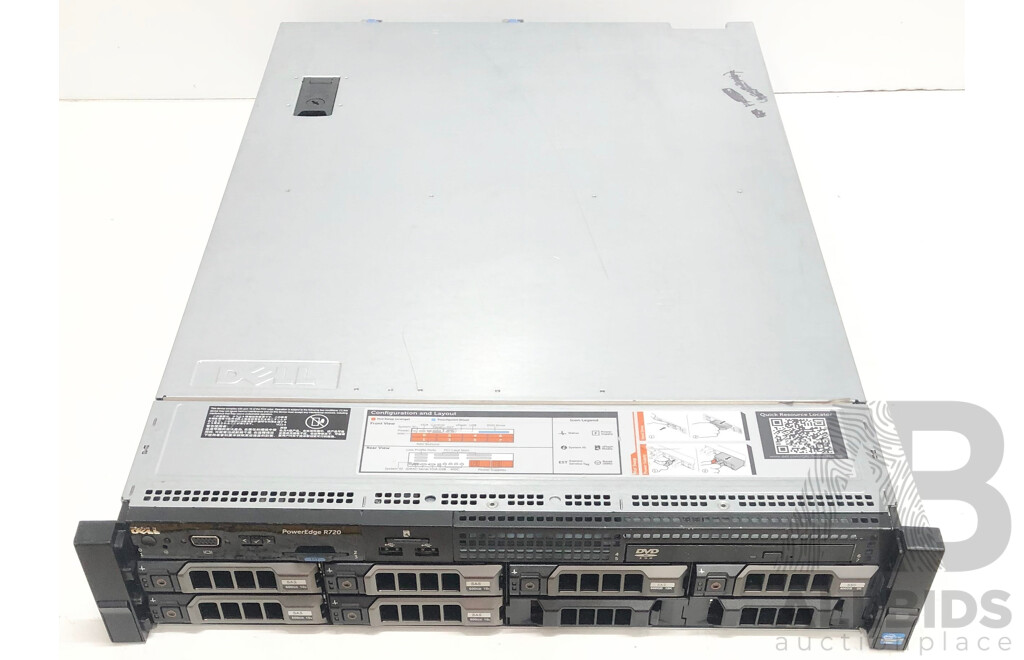 Dell PowerEdge R720 Dual Intel Xeon (E5-2630 v2) 2.60GHz-3.10GHz 6-Core CPU 2RU Server w/ 128GB DDR3