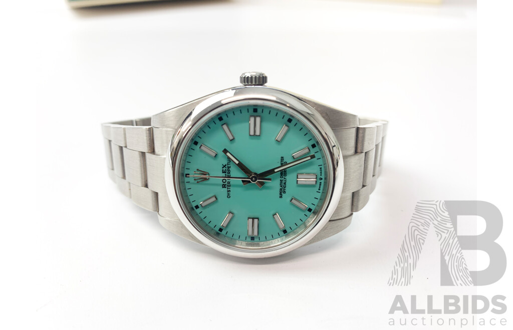 Rolex Oyster Perpetual 41mm Custom Tiffany Dial