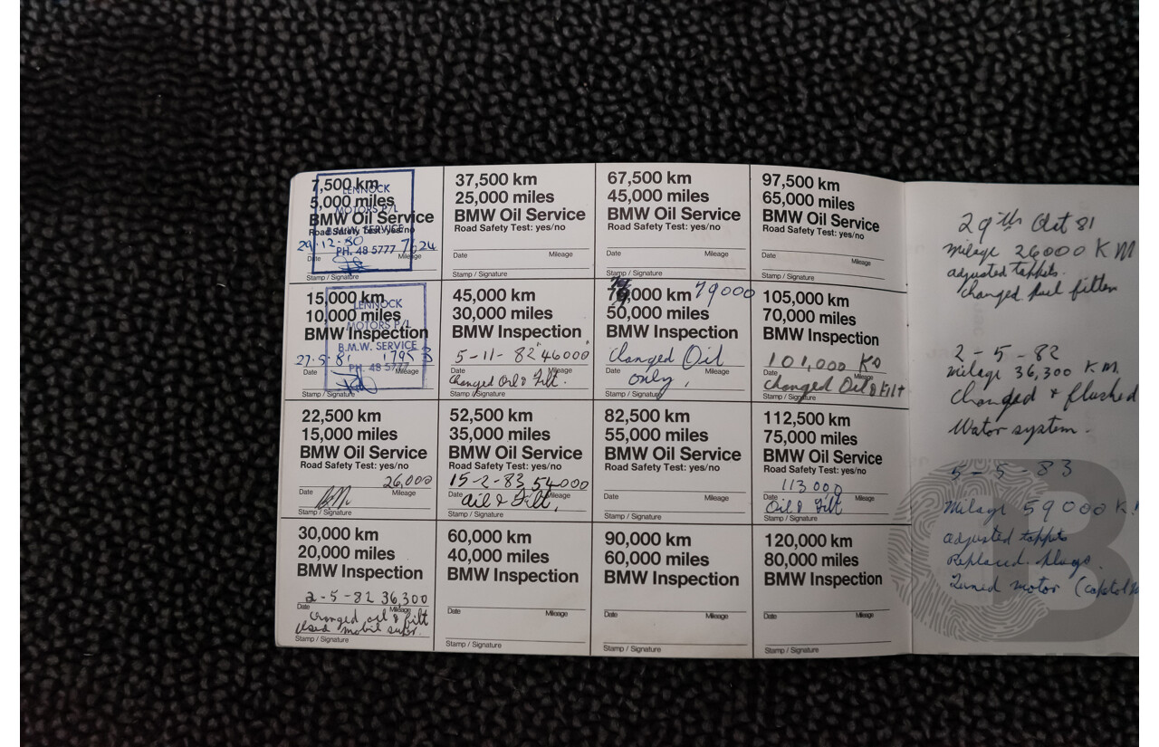 1/1980 BMW 733i E23 4d Sedan White 3.2L