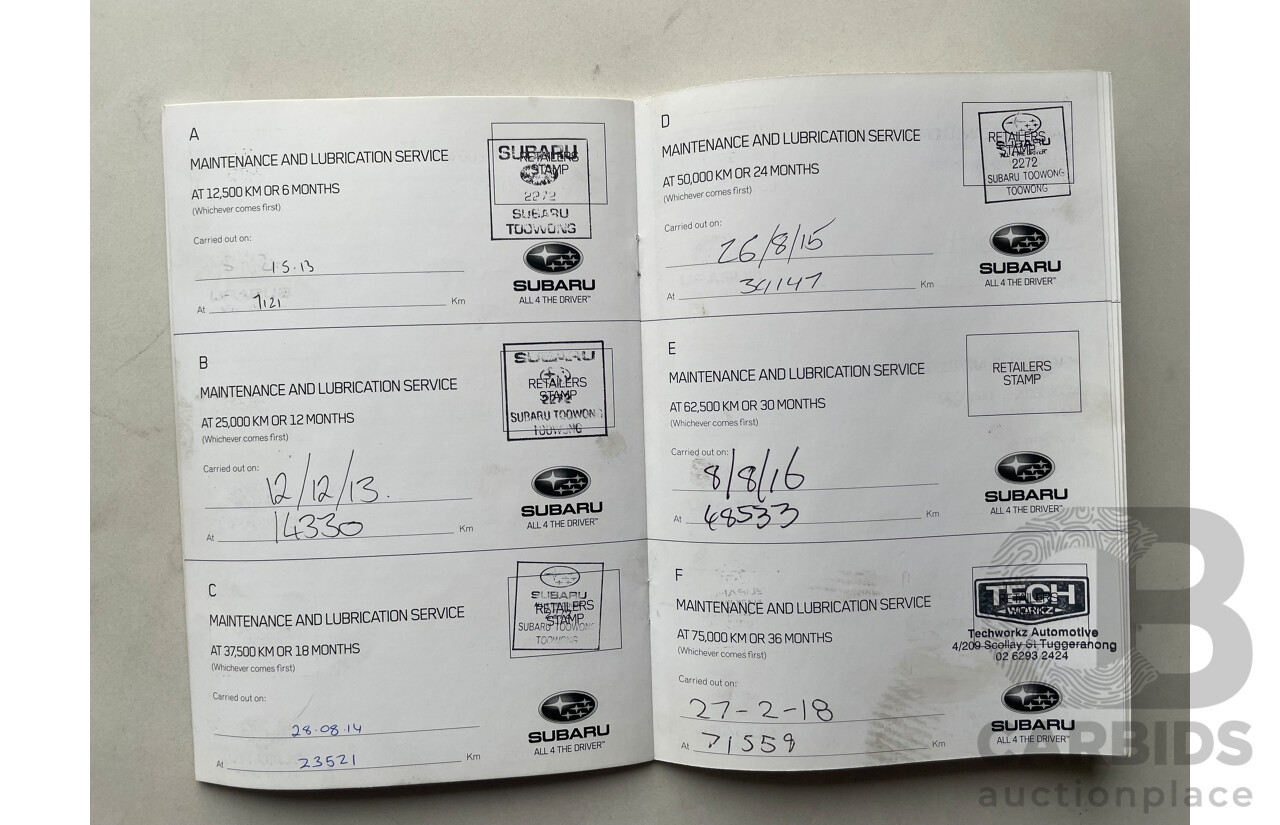 08/12 Subaru Impreza 2.0i (AWD) AWD MY12 4D Sedan Grey 2.0L