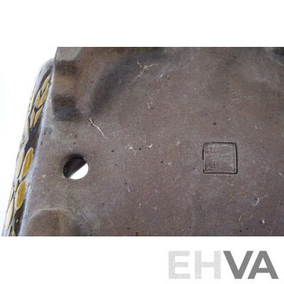 Vintage Chinese Hand Decorated Square Form Jardinière Along with Chinese Yi Xing Planter