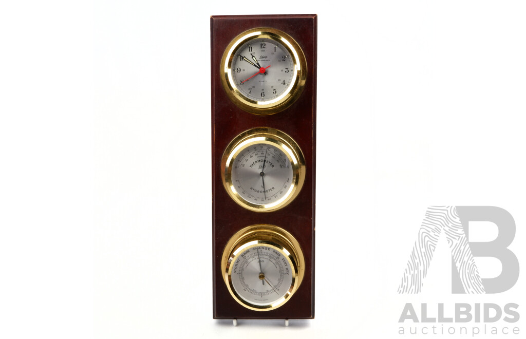 Vintage Schatz Mini Mariner Clock, Barometer and Thermometer, Made in West Germany