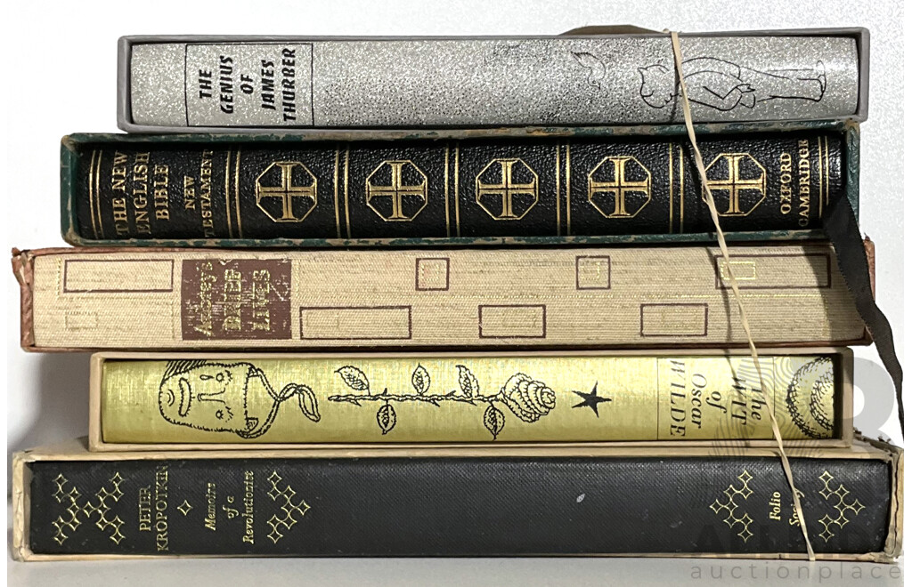 Collection Folio Society Titles, All Hardcovers in Slip Cases