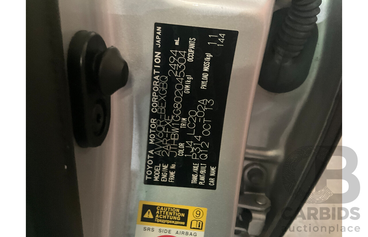 11/2013 Lexus Es300h Sports Luxury AVV60R 4d Sedan Metallic Silver 2.5L - Hybrid