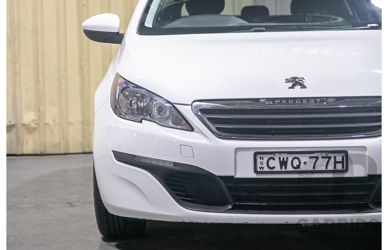 10/2014 Peugeot 308 Access T9 5d Hatchback White Turbo 1.2L