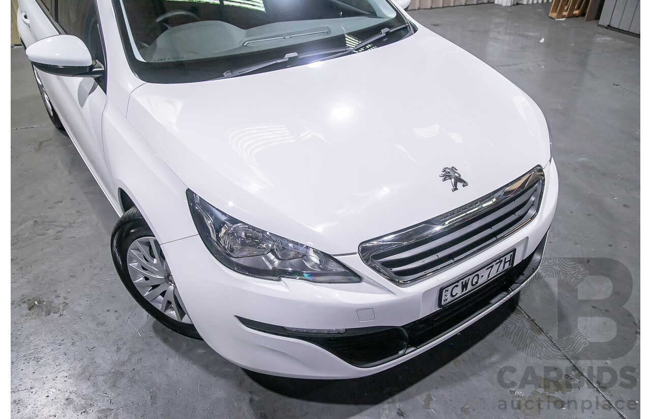 10/2014 Peugeot 308 Access T9 5d Hatchback White Turbo 1.2L