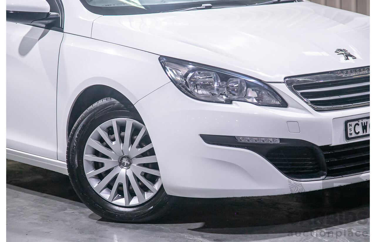10/2014 Peugeot 308 Access T9 5d Hatchback White Turbo 1.2L