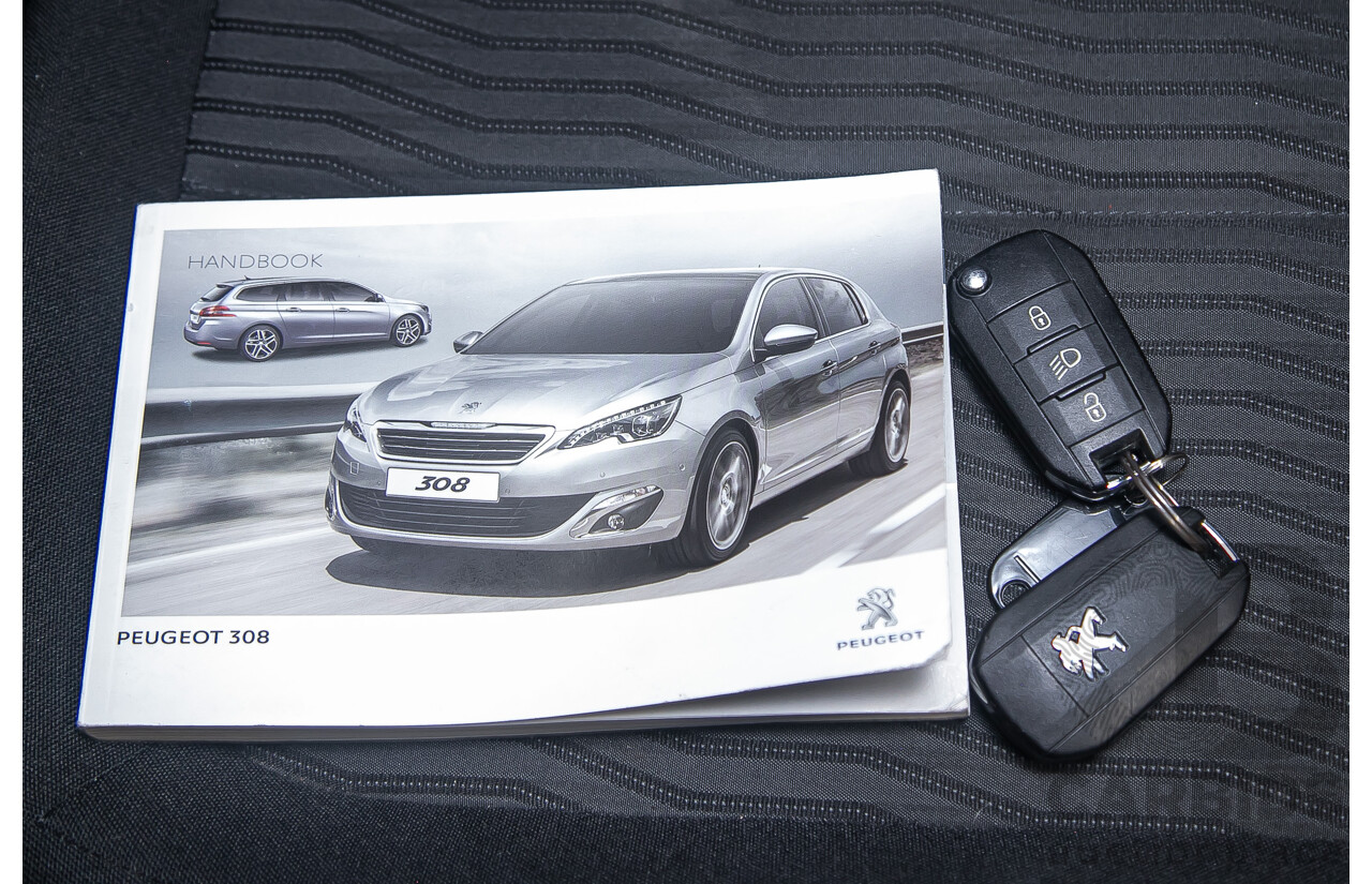 10/2014 Peugeot 308 Access T9 5d Hatchback White Turbo 1.2L