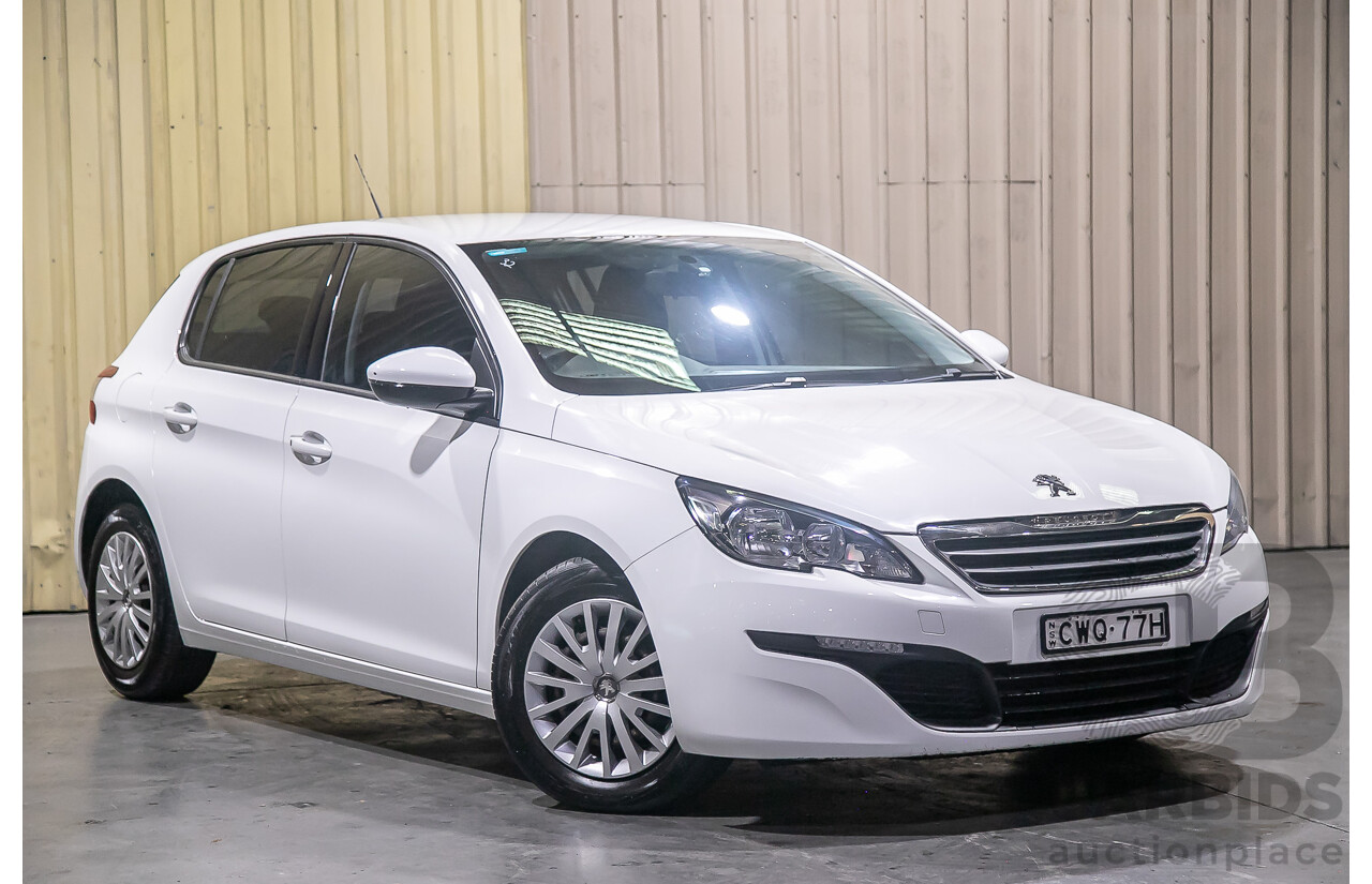 10/2014 Peugeot 308 Access T9 5d Hatchback White Turbo 1.2L