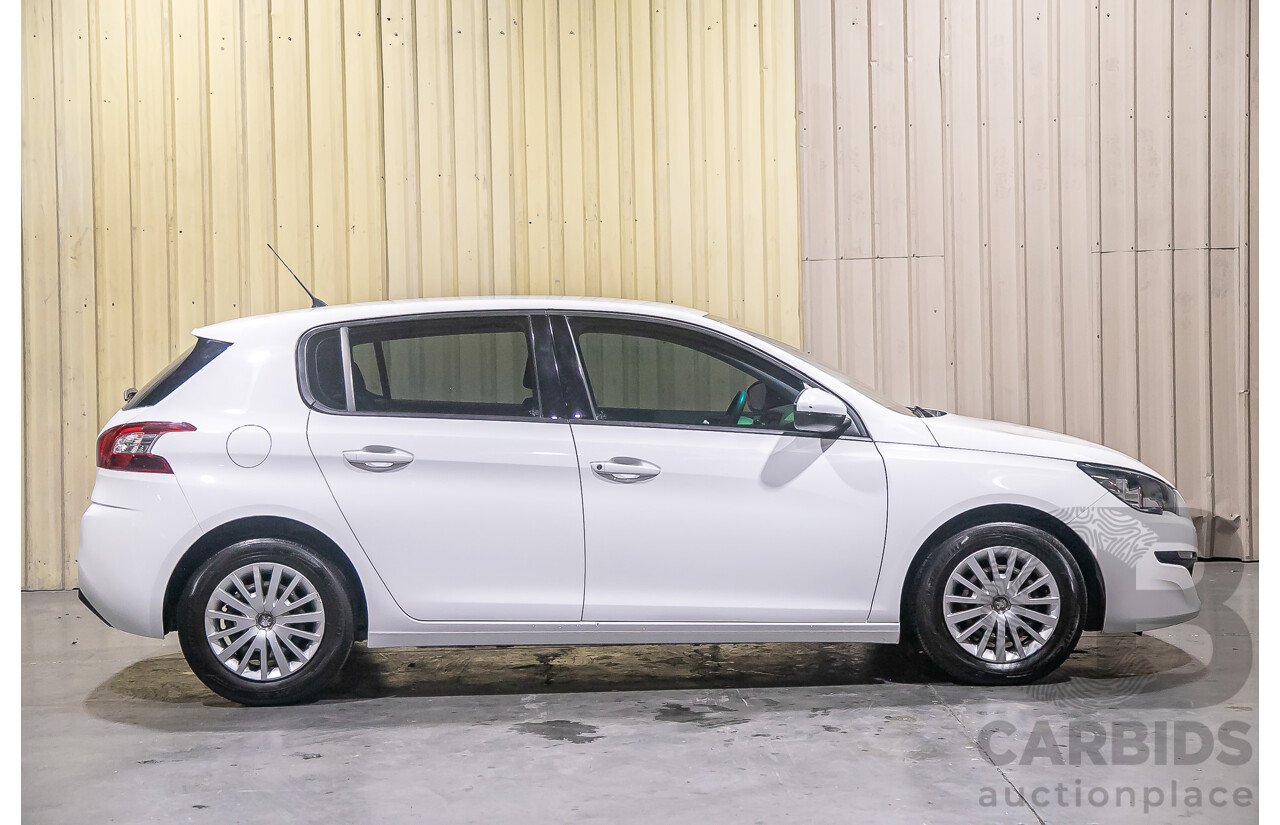 10/2014 Peugeot 308 Access T9 5d Hatchback White Turbo 1.2L