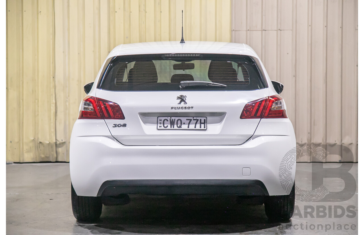 10/2014 Peugeot 308 Access T9 5d Hatchback White Turbo 1.2L