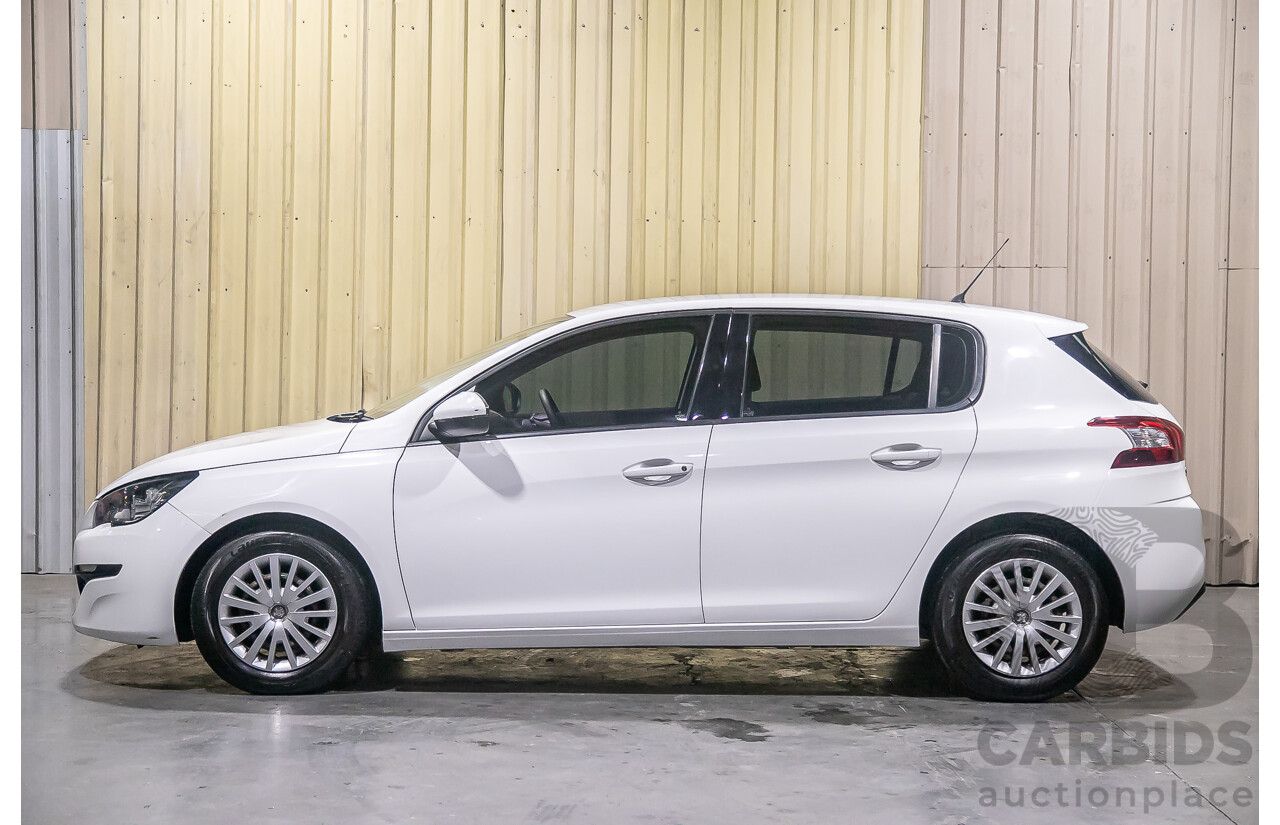 10/2014 Peugeot 308 Access T9 5d Hatchback White Turbo 1.2L