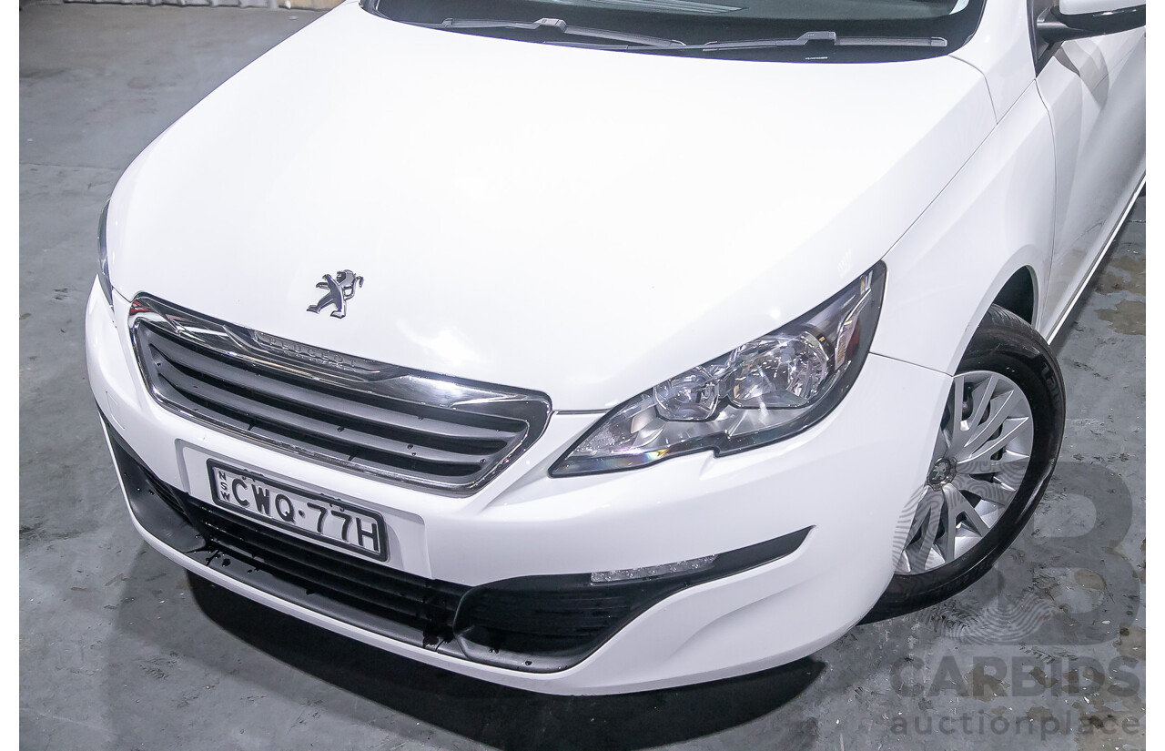 10/2014 Peugeot 308 Access T9 5d Hatchback White Turbo 1.2L