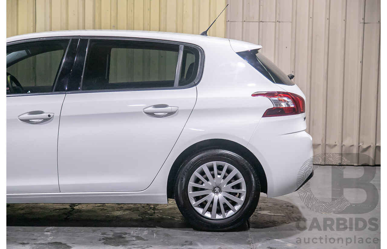 10/2014 Peugeot 308 Access T9 5d Hatchback White Turbo 1.2L