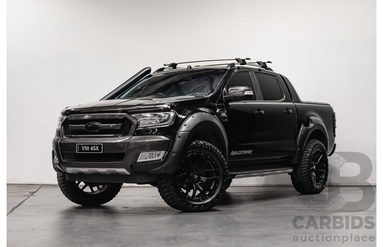 1/2018 Ford Ranger Wildtrak 3.2 (4x4) PX MKII Dual Cab P/Up Black Turbo Diesel 3.2L - Modified