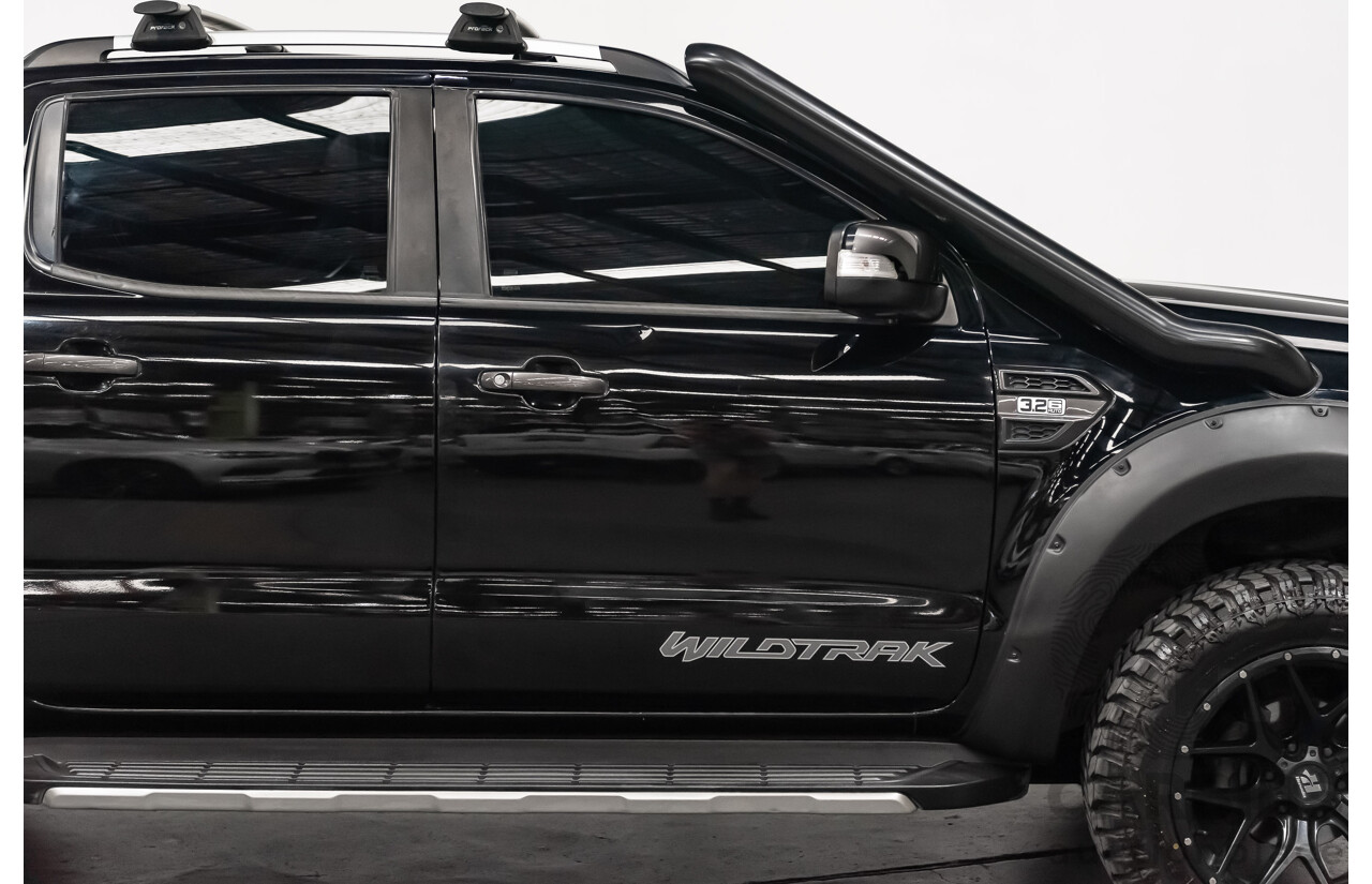 1/2018 Ford Ranger Wildtrak 3.2 (4x4) PX MKII Dual Cab P/Up Black Turbo Diesel 3.2L - Modified