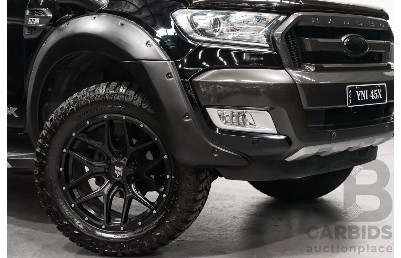 1/2018 Ford Ranger Wildtrak 3.2 (4x4) PX MKII Dual Cab P/Up Black Turbo Diesel 3.2L - Modified