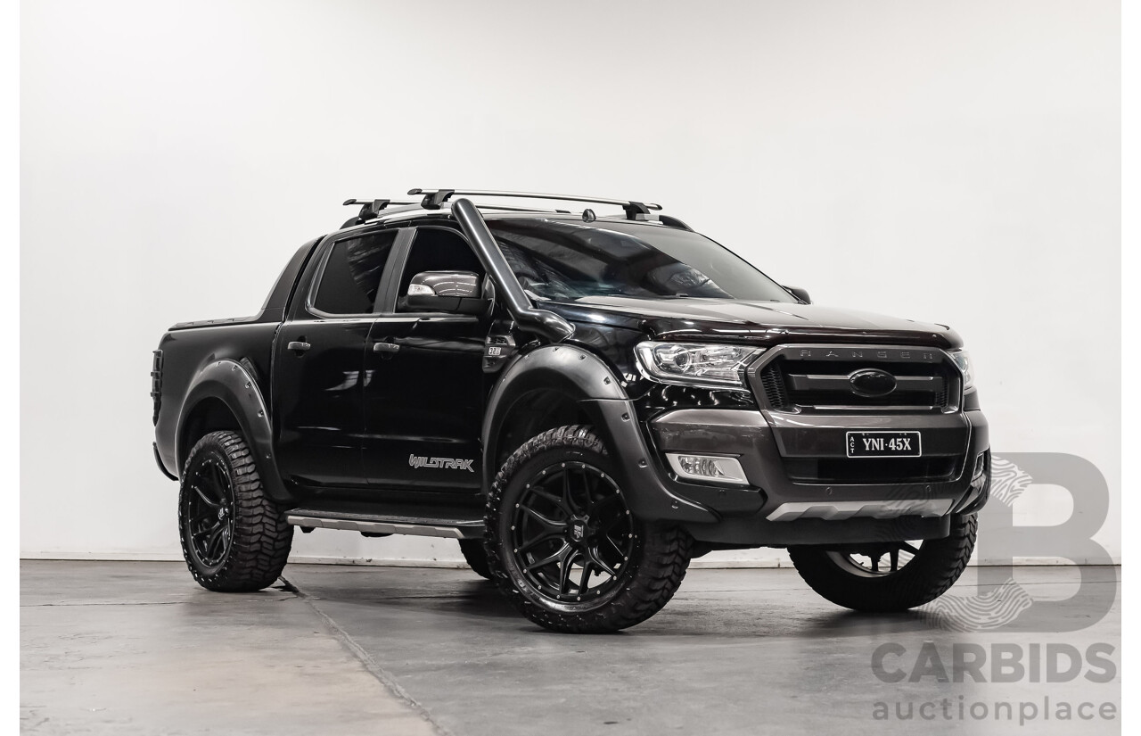 1/2018 Ford Ranger Wildtrak 3.2 (4x4) PX MKII Dual Cab P/Up Black Turbo Diesel 3.2L - Modified