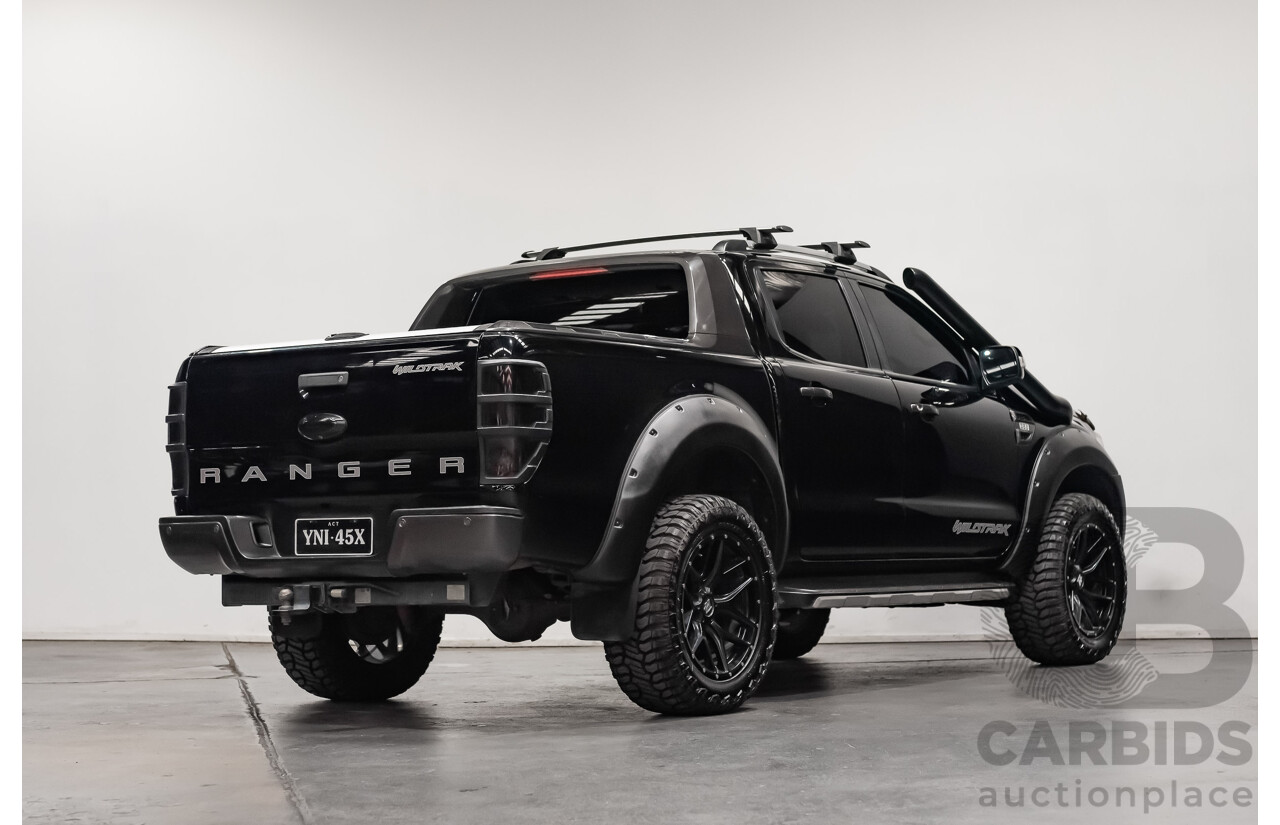 1/2018 Ford Ranger Wildtrak 3.2 (4x4) PX MKII Dual Cab P/Up Black Turbo Diesel 3.2L - Modified
