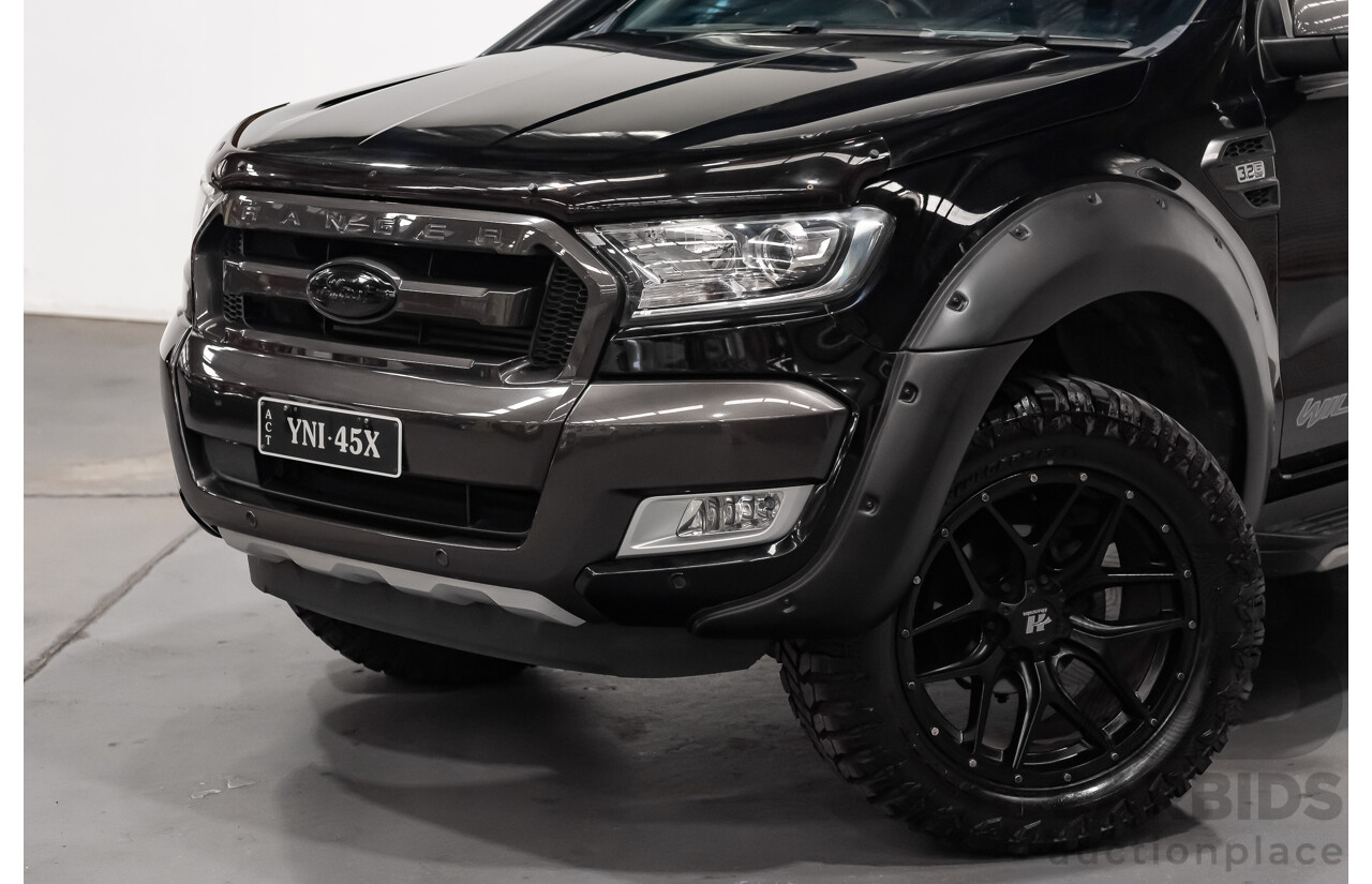 1/2018 Ford Ranger Wildtrak 3.2 (4x4) PX MKII Dual Cab P/Up Black Turbo Diesel 3.2L - Modified