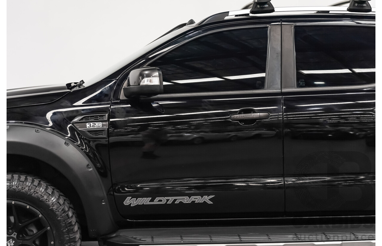 1/2018 Ford Ranger Wildtrak 3.2 (4x4) PX MKII Dual Cab P/Up Black Turbo Diesel 3.2L - Modified