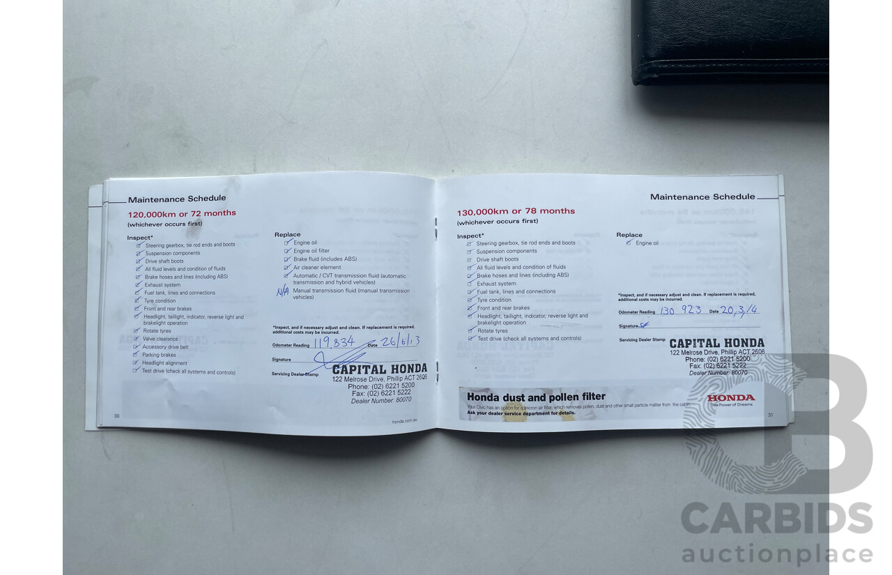 03/06 Honda Civic VTi-L FWD 40 4D Sedan Blue 1.8L