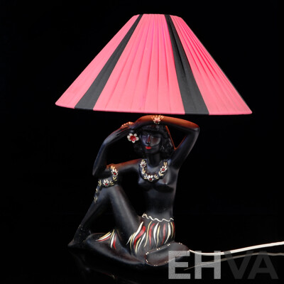 Genuine Vintage Australian Barsony Hawaiian Lady Lamp, FL27