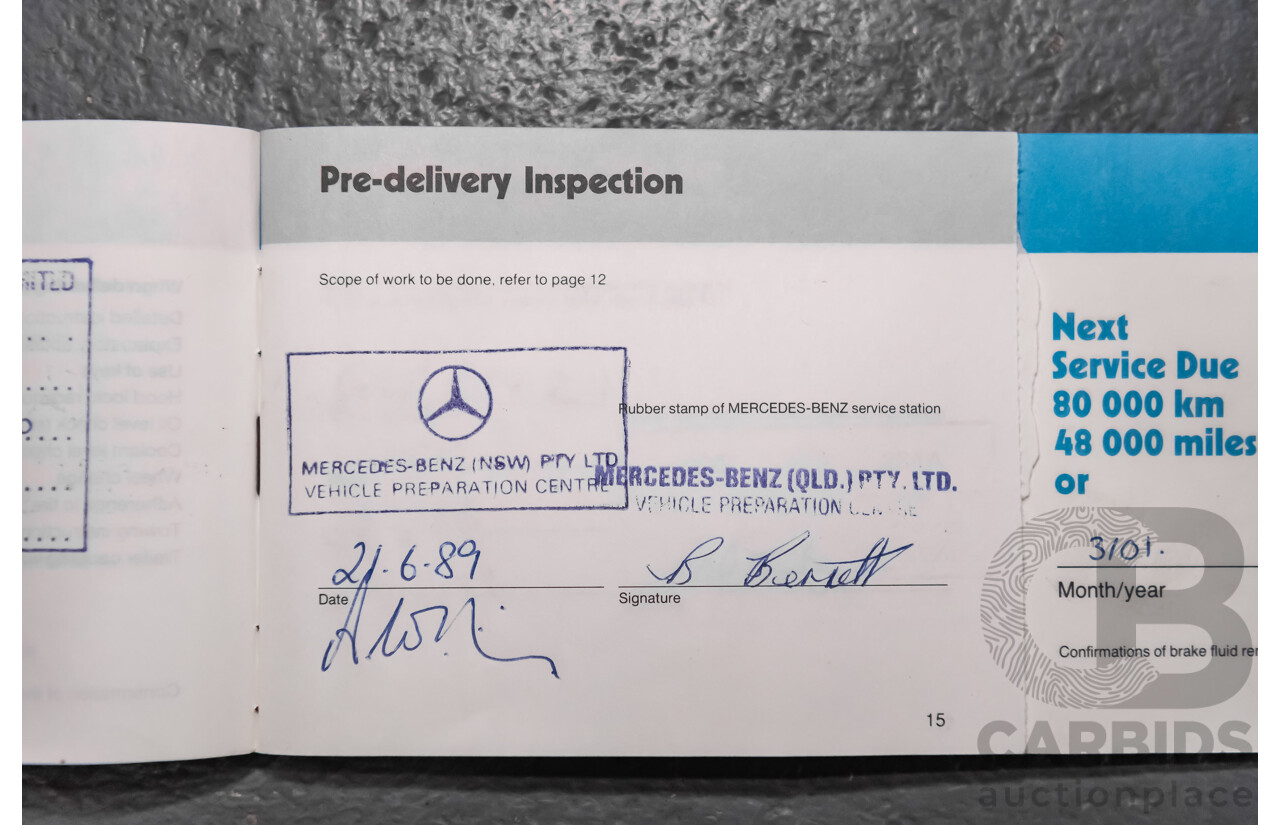 3/1989 Mercedes Benz 420 SEL W126 4d Sedan Silver V8 4.2L