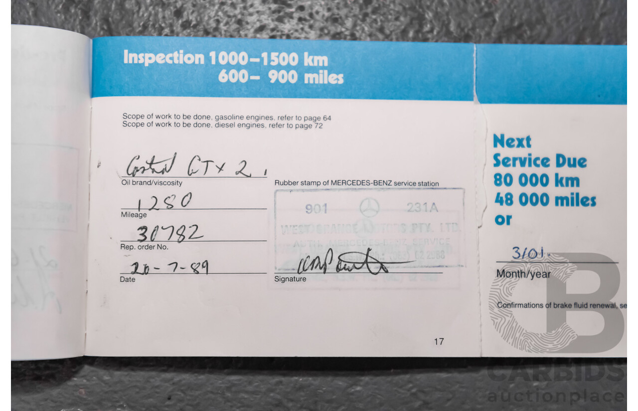 3/1989 Mercedes Benz 420 SEL W126 4d Sedan Silver V8 4.2L