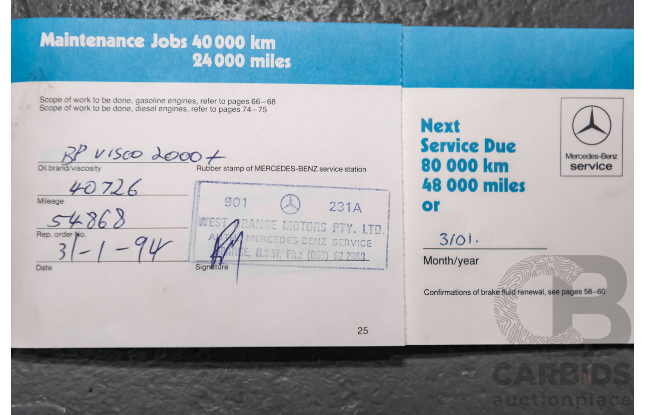 3/1989 Mercedes Benz 420 SEL W126 4d Sedan Silver V8 4.2L